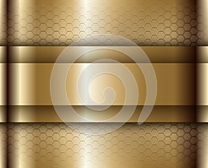 Gold background hexagons