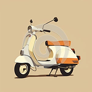Gold Background Moped: Clean And Simple Design Inspired By Annibale Carracci