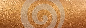 Gold background paper, texture is old vintage distressed solid glitter gold color with rough peeling grunge paint on edges.