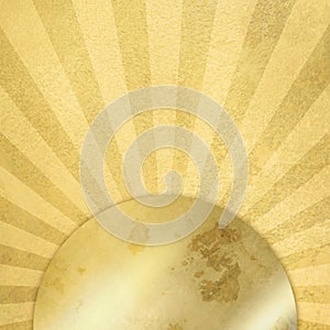 Gold background with rays - abstract sunburst