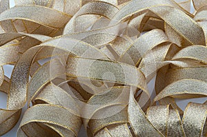 Gold background of ribbon