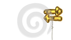 gold balloon symbol of exchange alt on white background