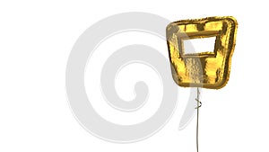 gold balloon symbol of glass whiskey on white background
