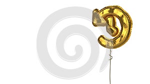 gold balloon symbol of history on white background