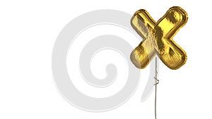 gold balloon symbol of times on white background