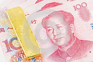 Gold bar on the Chinese Yuan