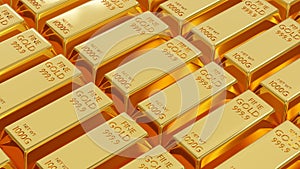Gold bar or fine golden brick ingot weight of gold bars 1 kg