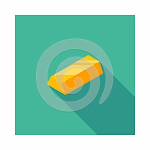 Gold Bar icon vector isometric