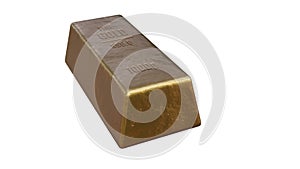 Gold bar Isolated on a white background. 3d render