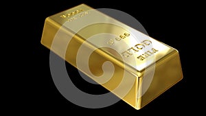 Gold bar looped with alpha channel