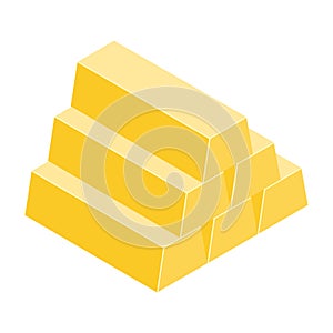 Gold bar vector