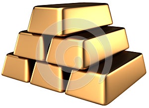 Gold bars 3d