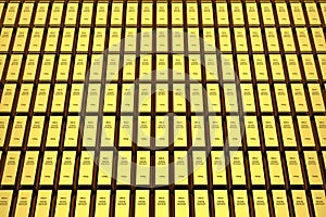 Gold bars background 3d