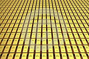 Gold bars background 3d