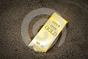 Gold bars buried
