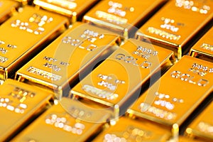 Gold bars and Financial