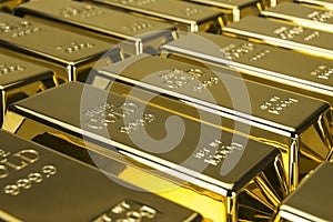 Gold bars and Financial concept