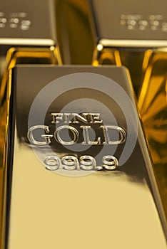 Gold bars and Financial concept