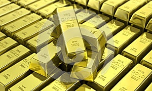 Gold bars. Financial concept.