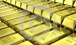 Gold bars. Financial concept.