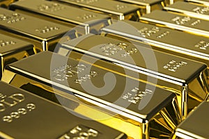Gold bars and Financial concept photo