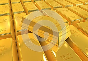 Gold Bars Isolated