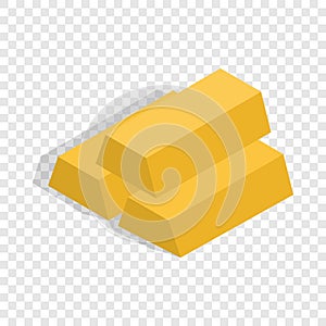 Gold bars isometric icon
