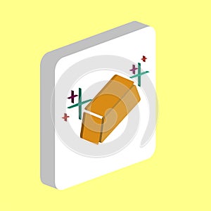 gold bars Simple vector icon. Illustration symbol design template for web mobile UI element. Perfect color isometric pictogram on