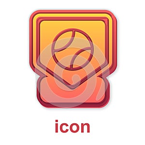 Gold Baseball base icon isolated on white background. Vector