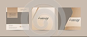 gold beige luxury flyer coupon brochure vector background template border frame layout