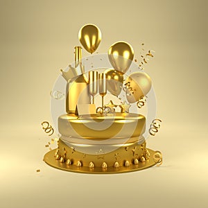 Gold Birthday Surprise