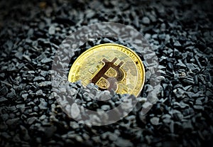 Gold bitcoin buried