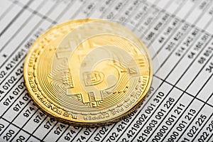 Gold bitcoin cryptocurrency coin