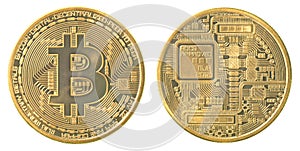 Gold bitcoin photo