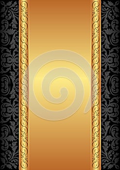 Gold and black background