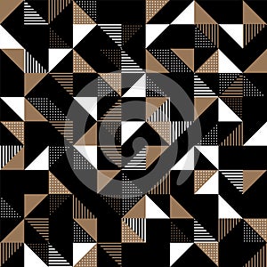 A gold and black geometric background