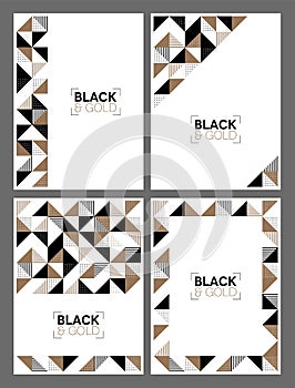 Gold and black geometric templates