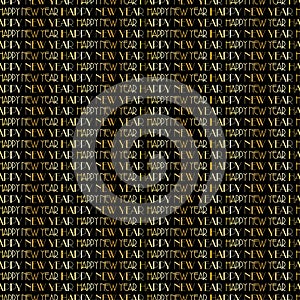 Gold black new years eve 2018 typography pattern