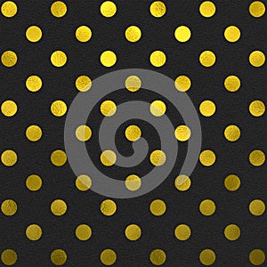 Gold Black Polka Dot Pattern Digital Paper