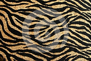 Gold and Black Tiger Design with Rich Texture