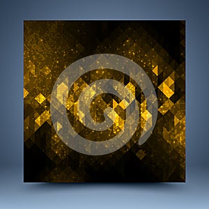 Gold, black vector grunge abstract background