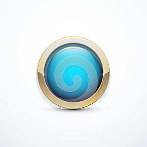 Gold and blue button