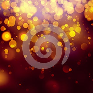 Gold bokeh Festive Christmas background