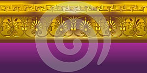 Gold border in the ancient Greek style photo