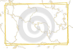 Gold border gold white marble pattern and luxury interior wall tile and floor