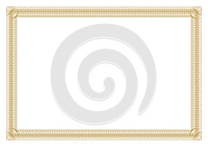 Gold Border outline styles for certificate