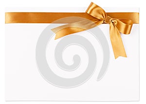 Gold bow on a satin ribbon