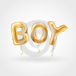 Gold boy balloons