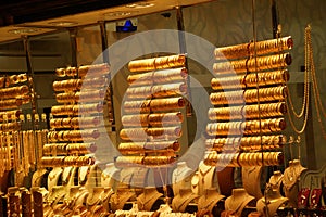 Gold bracelets and bangles