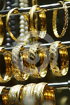 Gold bracelets and bangles